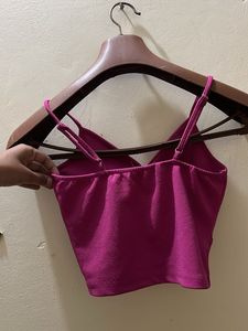 Magenta Crop Top