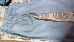 Light Wash Ripped Wide Leg Jeans
