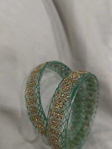 Elegant Beaded Bangles - Set of 2