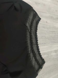 Chic Black Bell Sleeve Top