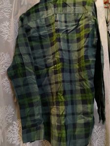 Men's Green Plaid Long Sleeve Shirt