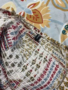 Boho Patchwork Off-Shoulder Top