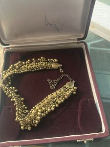 Exquisite golden oxidised Choker Necklace