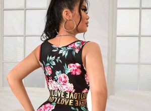 Floral Print Sports Bra Crop Top