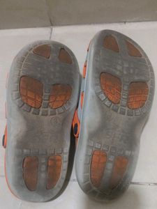 Comfortable Orange &amp; Grey Clogs