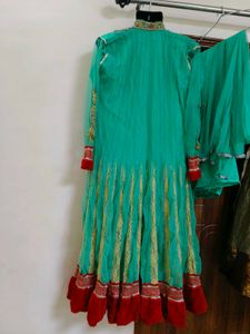Beautiful Teal frock chudidar