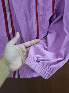 Pink Zip-Up oversized Hoodie