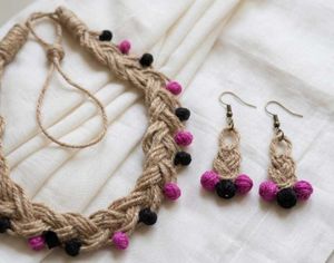 Boho Braided Jute Necklace