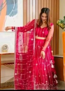 Gorgeous Pink Lehenga Choli Set