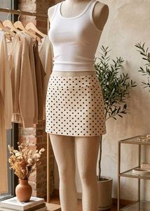 Chic Polka Dot Mini Skirt