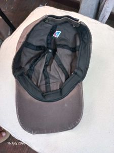 Brown Baseball Cap with Emblem