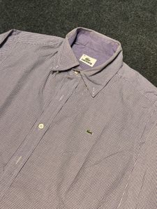 🐊 LACOSTE PREMIUM PURPLE MICRO-CHECKS SHIRT 🐊