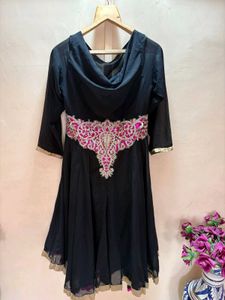 Elegant Black & Pink Kurta