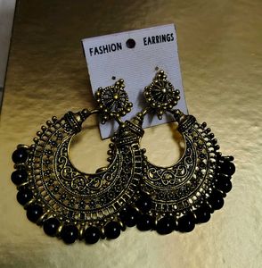 Elegant Heavy Oxidized Jhumka Earrings