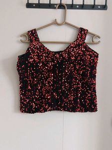 Sparkling Sequin Blouse Strechable Unused
