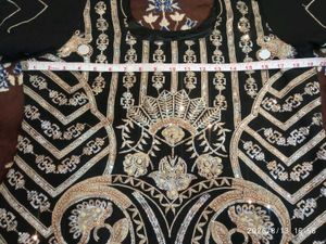“Black &amp; Gold Royal Kurti with Dupatta