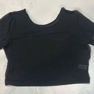 Sheer Black Crop Top