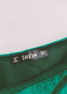 Shein Green Velvet Cami Top