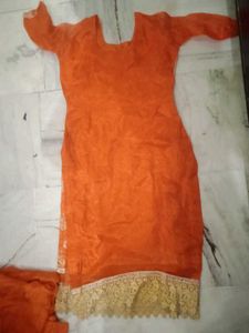 Elegant Orange Kurta Set