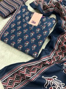 Libas stylish Blue Printed Kurta Set