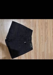FREAKINS Black Denim Skort