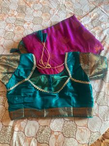 Beautiful Magenta Silk Saree