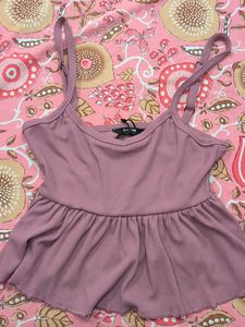 Peplum Spaghetti Strap Top