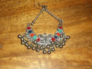 Oxidised silver Jhumka earrings