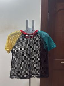Mesh Color Block T-Shirt