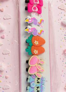 Cute Colorful Character Hair Clips – 5 Piece Set