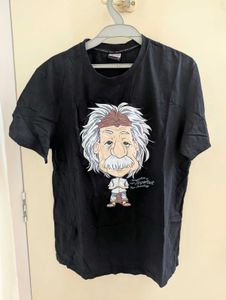 Black Einstein Graphic T-Shirt