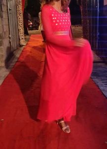 Vibrant Red Ethnic Gown