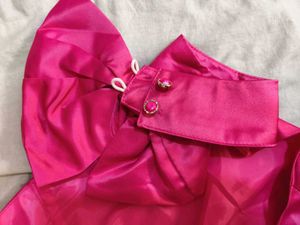 Hot Pink Bow Detail Party Dress
