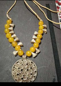 Yellow Beaded Necklace