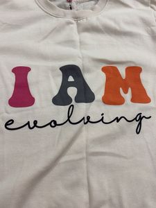 Cream Sweatshirt "I Am Evolving"