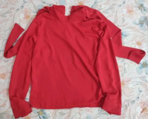 Elegant Red Long Sleeve Top