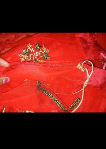 Red Embroidered Lehenga Choli Set