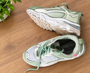 Mint Green & White Sneakers