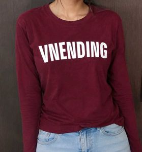 Maroon Long Sleeve T-shirt