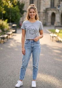 Cute Line Art Bunny Crop Top - Combo of 2 croptop