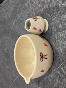 Ceramic Bowl and Creamer Set