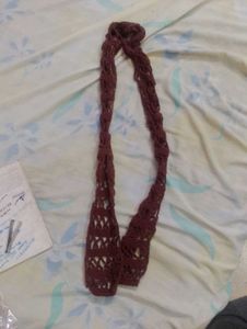 Maroon Crochet Scarf