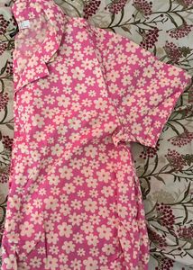 H&amp;M Pink Floral Button-Up Shirt