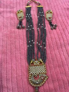 Elegant Beaded Necklace & Earring Set
