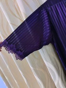 Purple Sexy Night Dress With Shrug