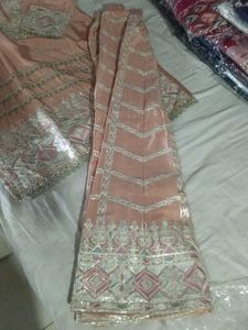 Elegant Peach Kurta Set with Dupatta