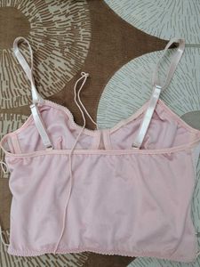 Sheer Pink Butterfly Lace Bralette