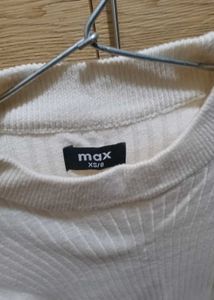 Cream Ribbed Turtleneck Sweater