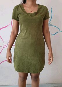 olive green elegant one piece