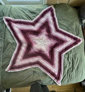 ☁︎‎‎‧₊˚Crochet Star Lounge Blanket☁︎‎‎‧₊˚